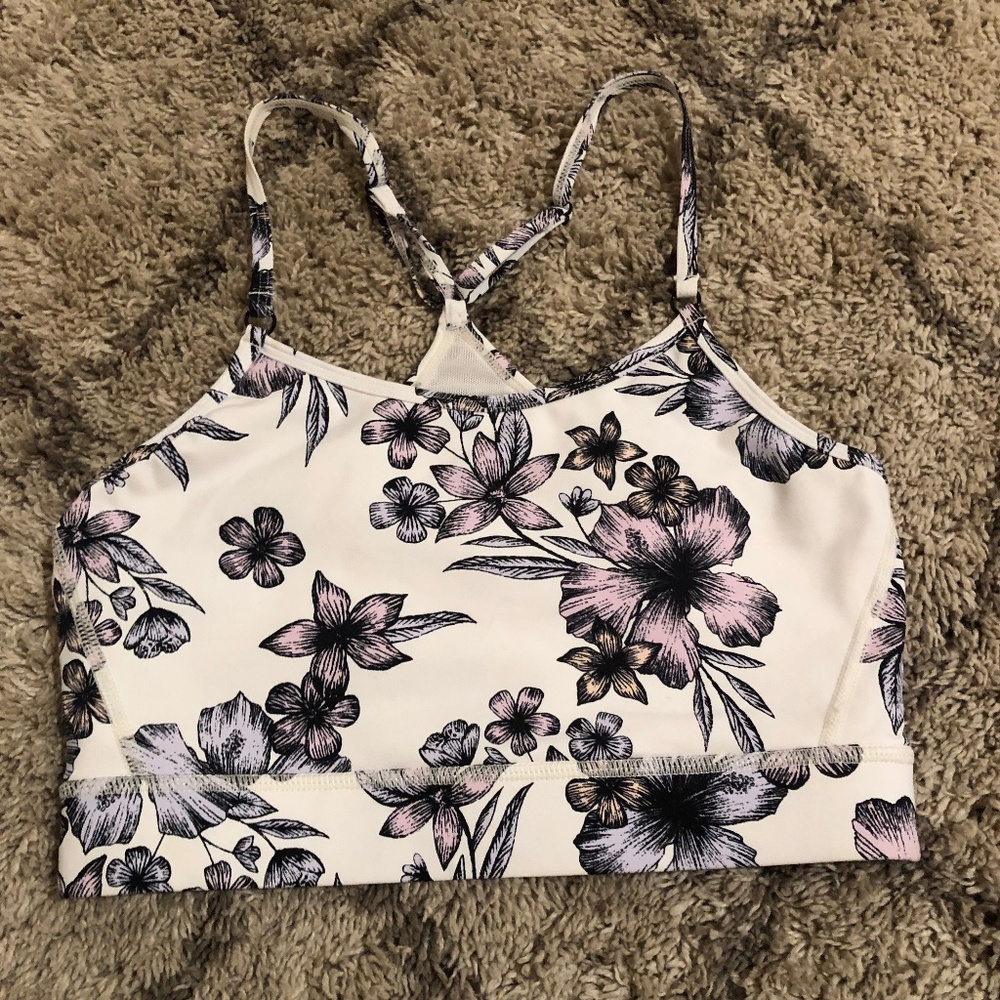 floral sports bra